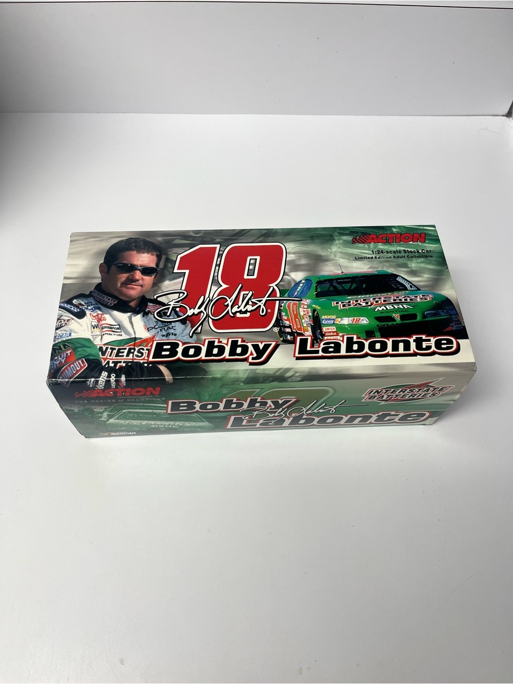 Bobby Labonte #18 Collectible Diecast Box - Green Racing Design